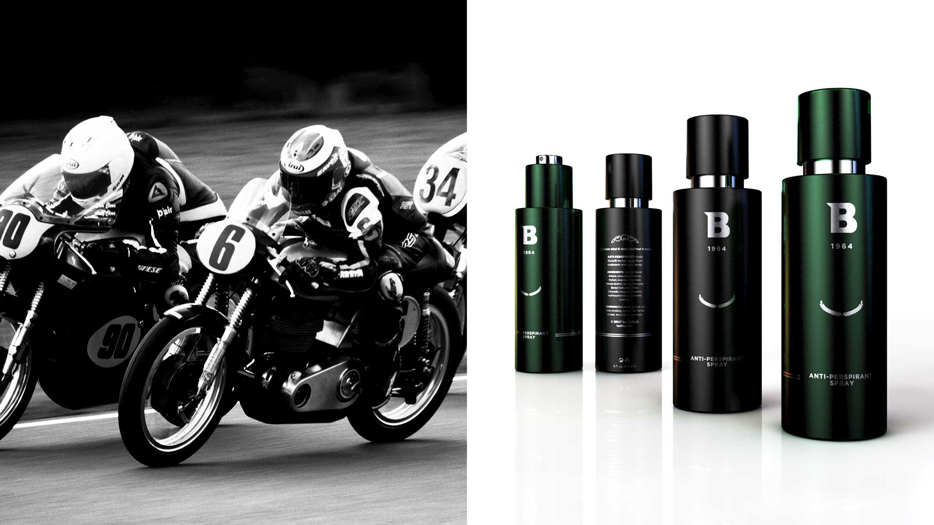 Course de moto et sprays B1964 par Isuklo