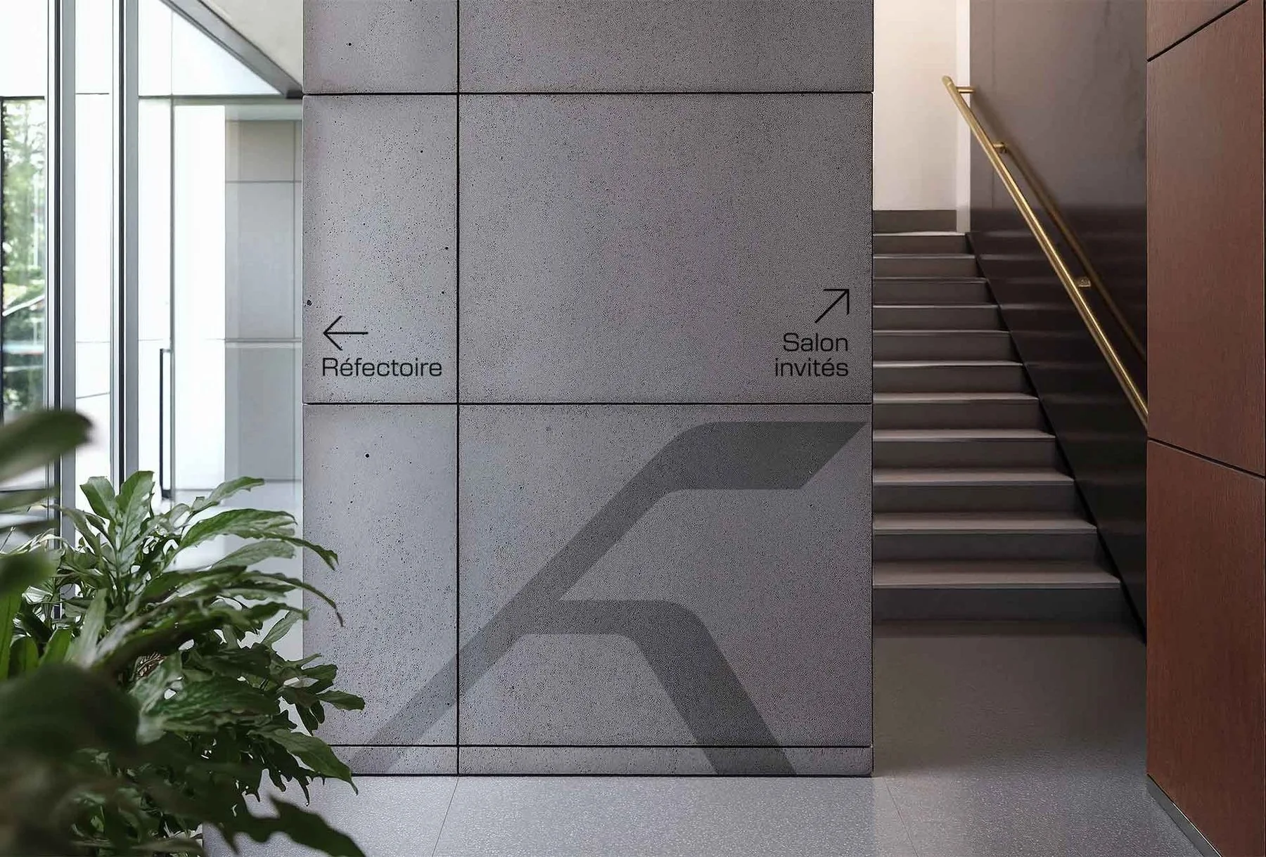 Habillage mural intérieur, entrée Freyssinet Aero